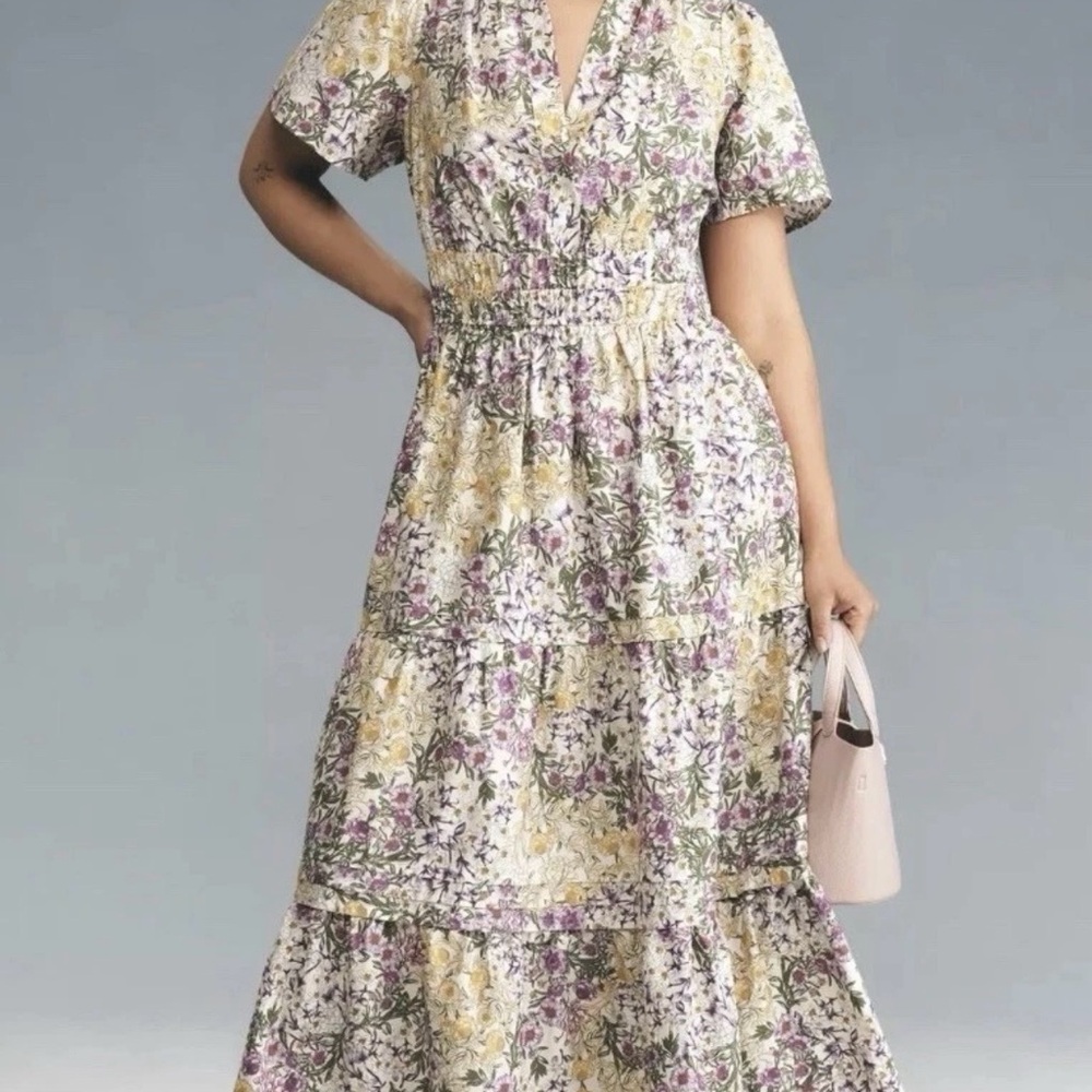 Anthropologie Somerset Multicolor Floral Maxi Dress